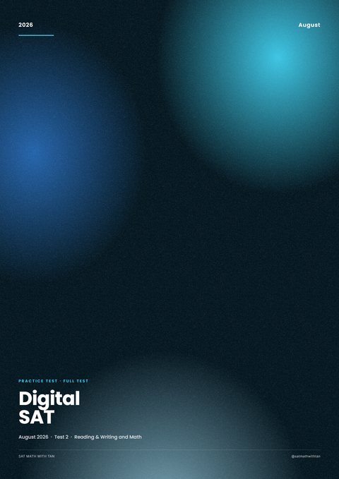 Digital SAT August 2026 Test 2 cover