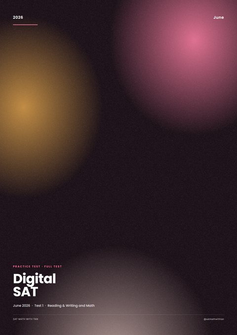 Digital SAT June 2026 Test 1 cover