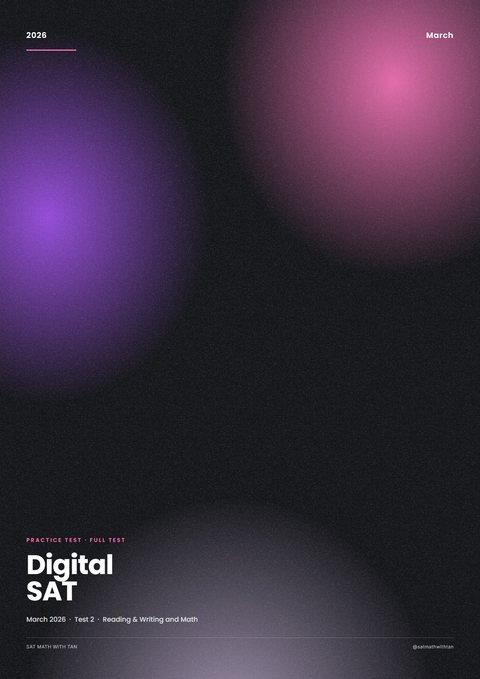 Digital SAT March 2026 Test 2 cover