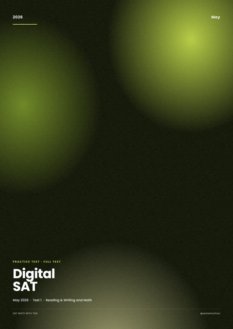 Digital SAT May 2026 Test 1 cover