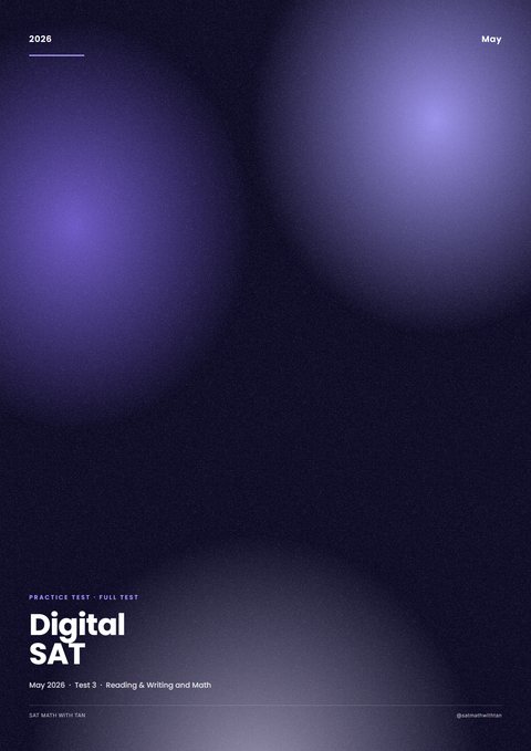 Digital SAT May 2026 Test 3 cover